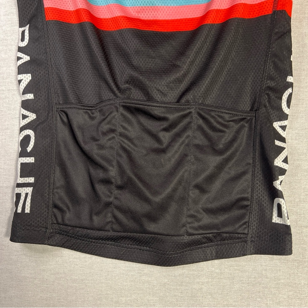 PANACHE Boulder Colorado Cycling Jersey XS Race Cut Bicycle Wt Blk Green Teal Pi - Picture 4 of 10